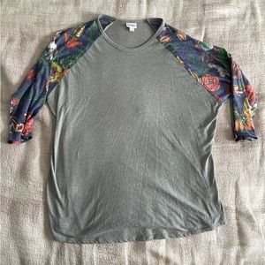 LuLaRoe Randy 3XL Knit Baseball Tee